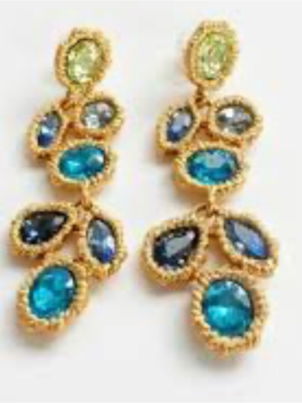 Oscar de la Renta Lintzer Crystal Drop Earrings